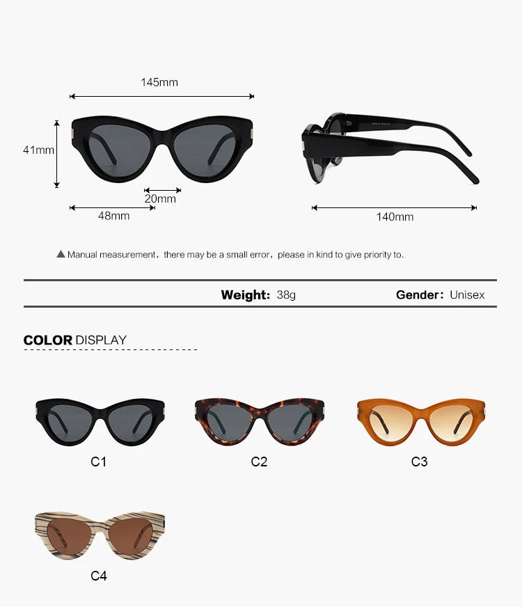 SkandiShop Stripe Presbyopic Cat-Eye Glasses – Colorful Fashion Meets Clear Vision